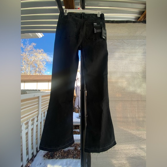 NWT Paige High Rise Lou Lou Flared Jeans - Midnight Dusk - Picture 4 of 13